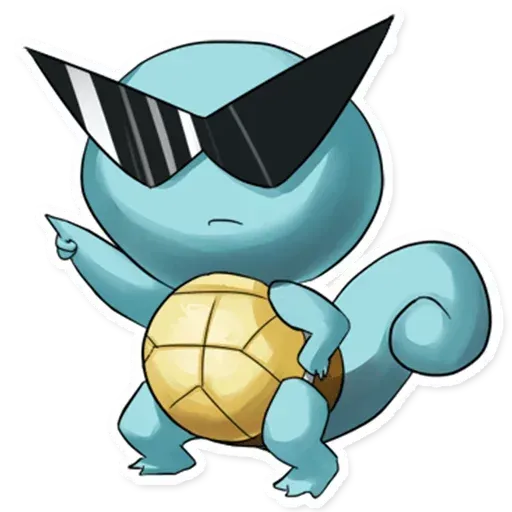 Squirtle Pokemon Glasses Peeker sticker/Decal x2 - 6 in high