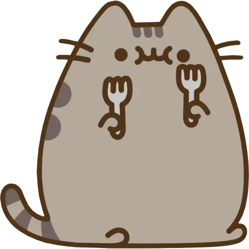 Pusheen Eatz Moarz - Download Stickers from Sigstick