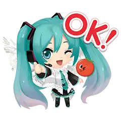 Chibi Miku Bubble stickers