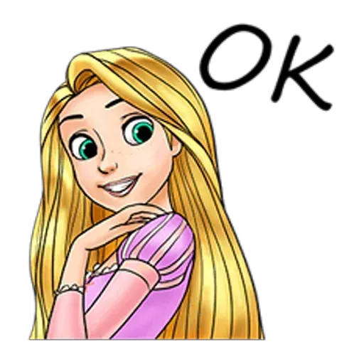 Rapunzel with Tangled Hair Sticker - Free Disney Sticker Download