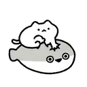 cute sacabambaspis and cat Sticker @kal_pc - Download Stickers from ...