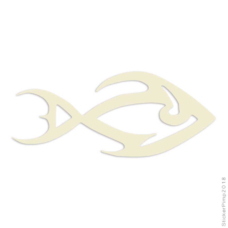 Size #296 Fish Art Tribal Decal Sticker Choose Color 