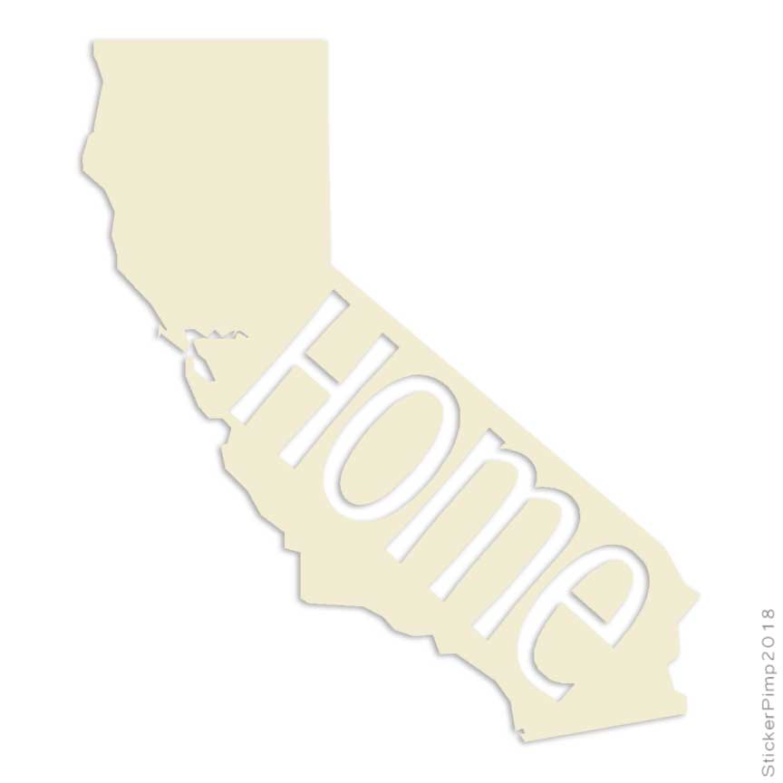 Size #3807 California Home State Decal Sticker Choose Pattern 