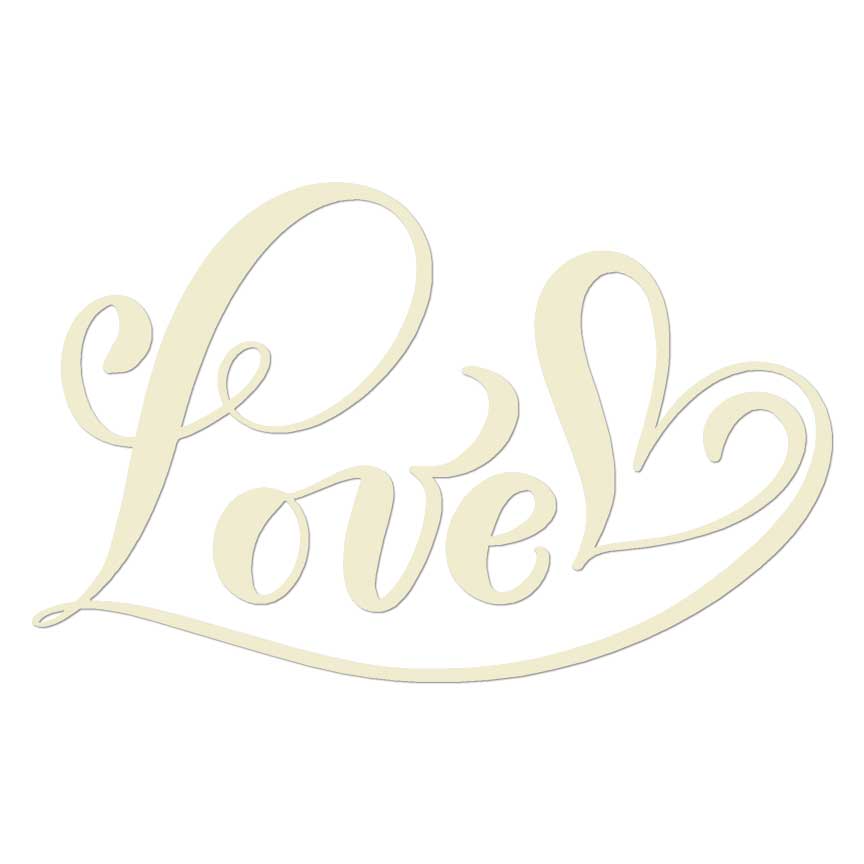 Love Heart Love - Decal Sticker - Multiple Colors & Sizes - ebn6306