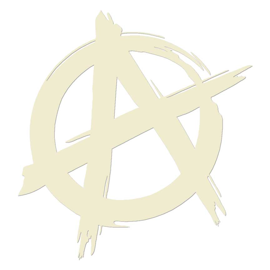 2x) Anarchy Symbol Cell Phone Sticker Mobile occupy logo