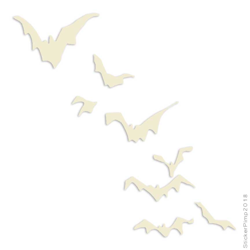 Bats Swarm Decal Sticker Choose Color Size #91 