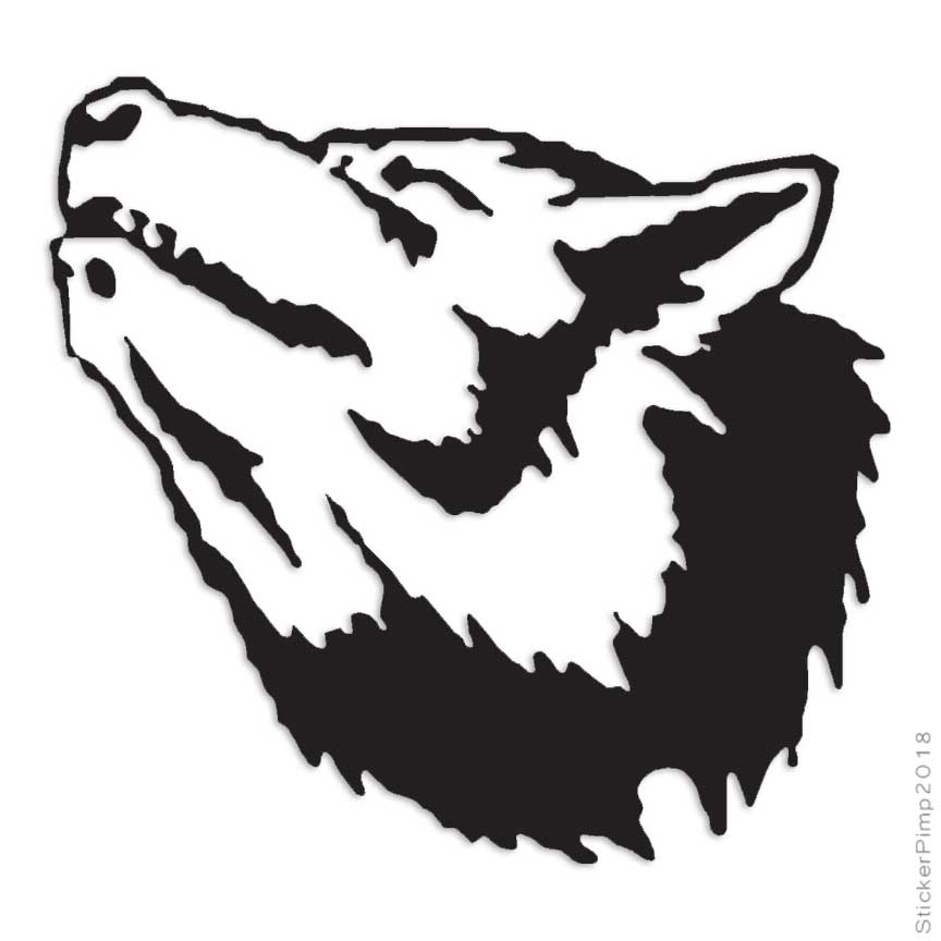 Husky Dog Wolf Head, Vinyl Decal Sticker, Multiple Colors & Sizes #1035