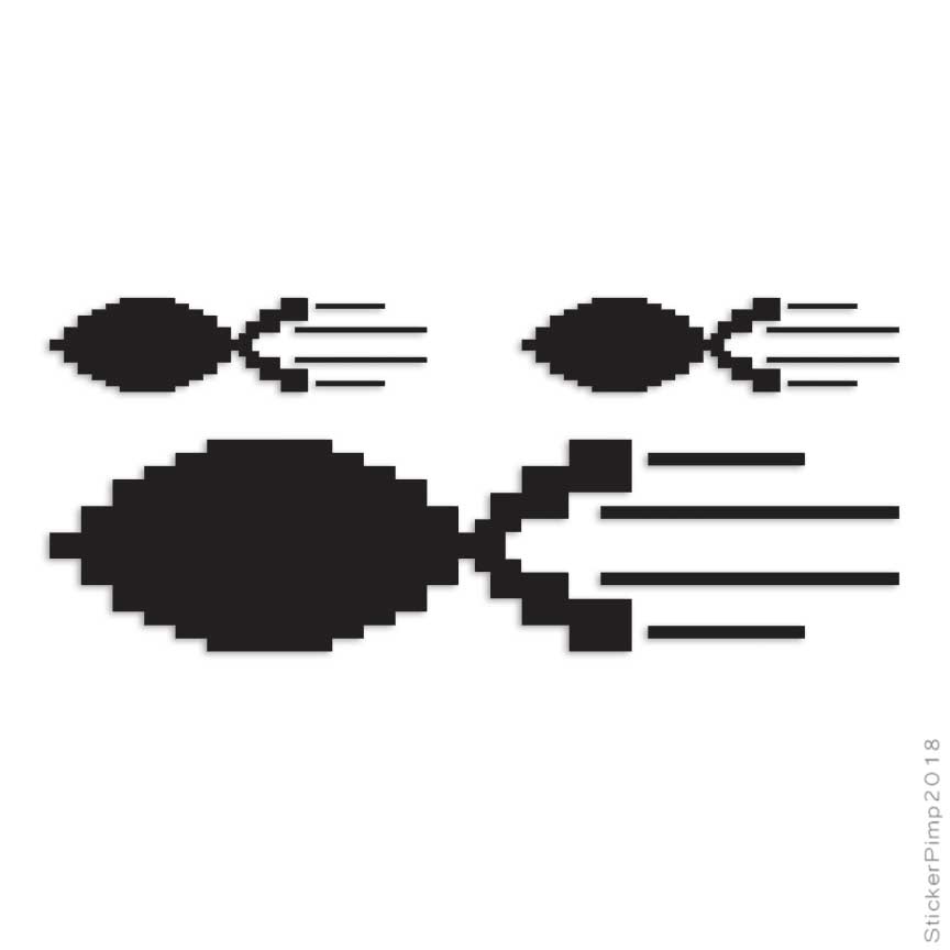 Bombs Pixel, Vinyl Decal Sticker, Multiple Colors & Sizes #1071