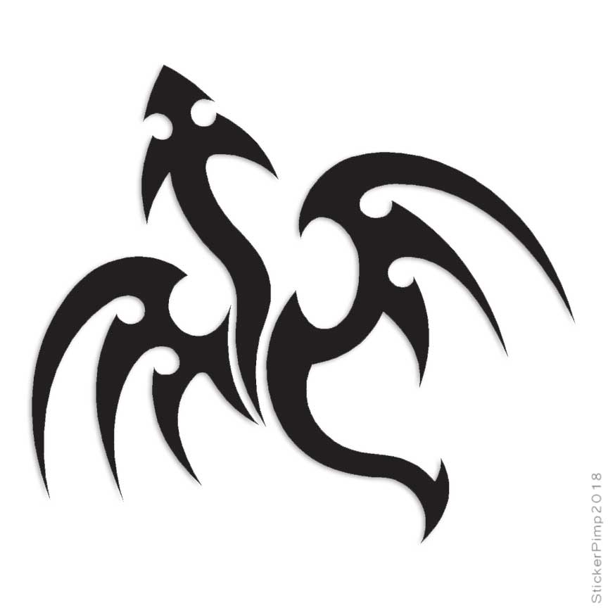 Tribal Dragon Art, Vinyl Decal Sticker, Multiple Colors & Sizes #1093