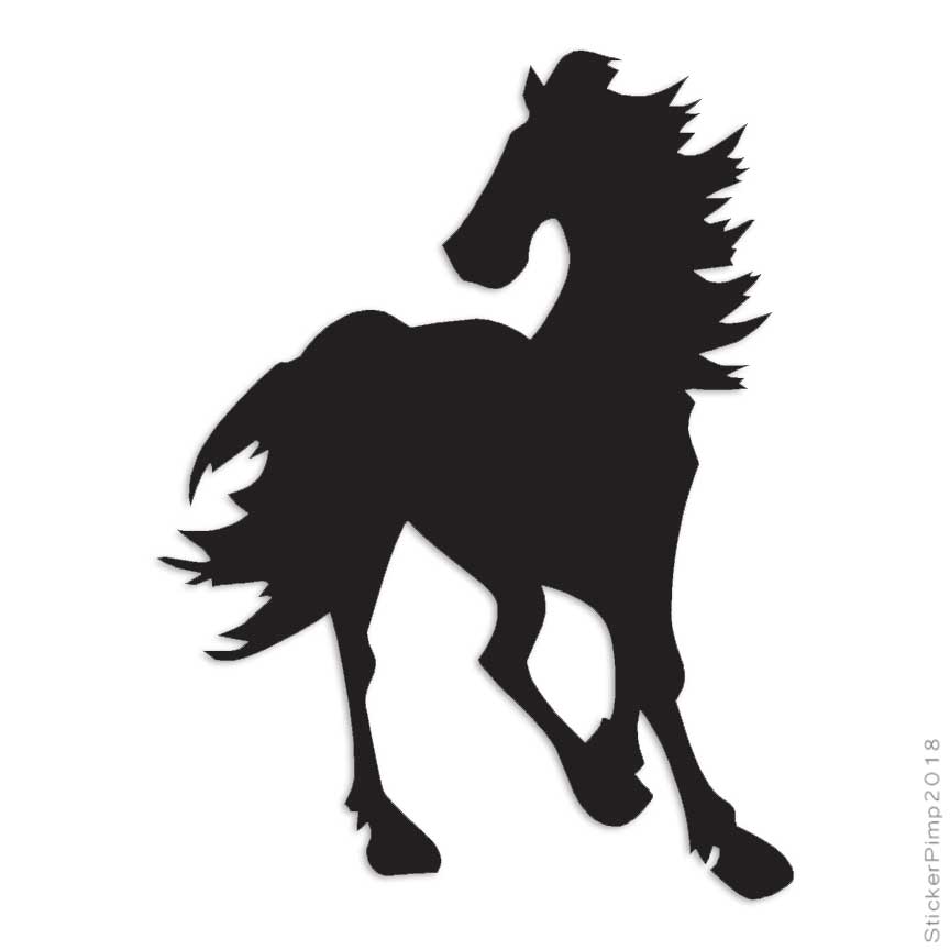 Horse Stallion Gallop, Vinyl Decal Sticker, Multiple Colors & Sizes #1349
