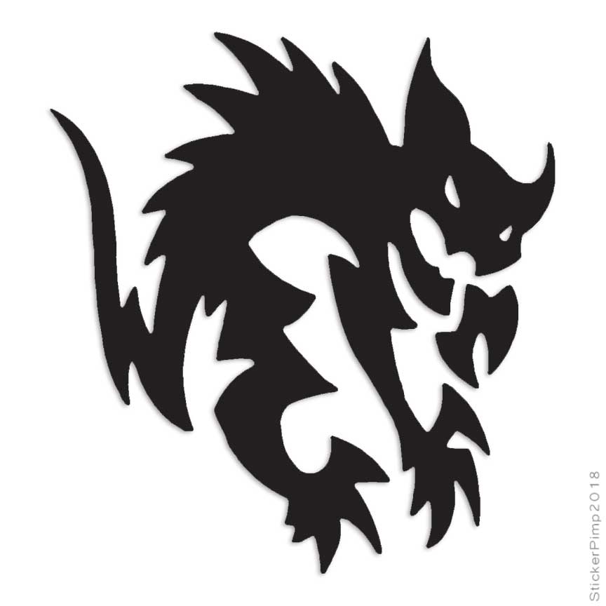 Cat Scared, Vinyl Decal Sticker, Multiple Colors & Sizes #147