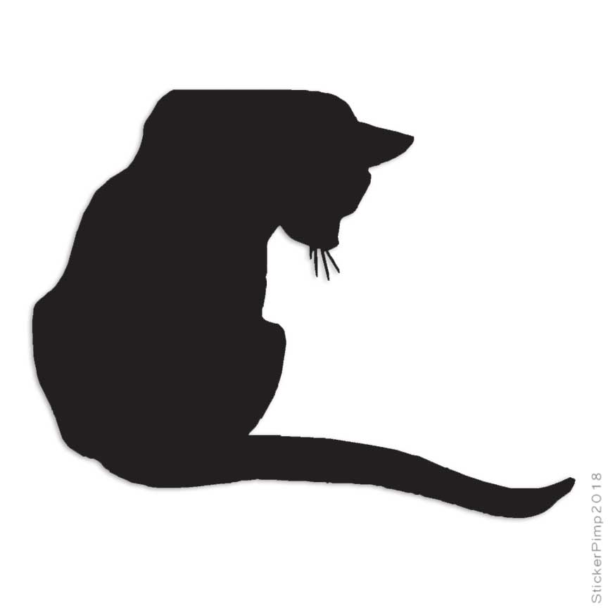 Cat Tabby Playing, Vinyl Decal Sticker, Multiple Colors & Sizes #150