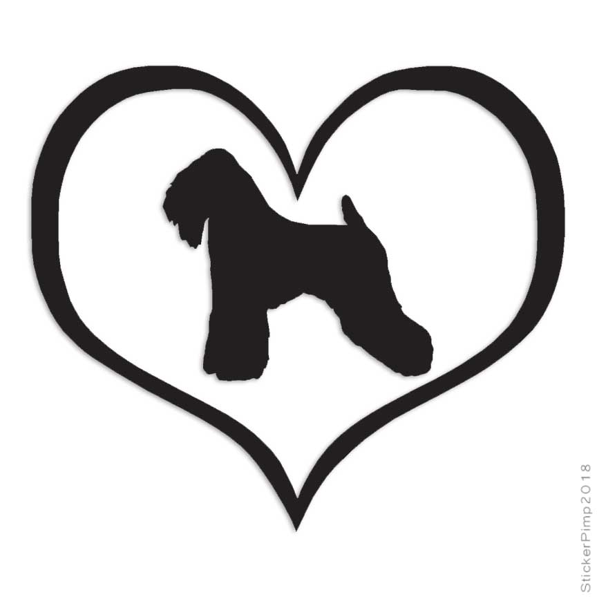 Heart Soft Coated Wheaten , Vinyl Decal Sticker, Multiple Colors & Sizes #1520