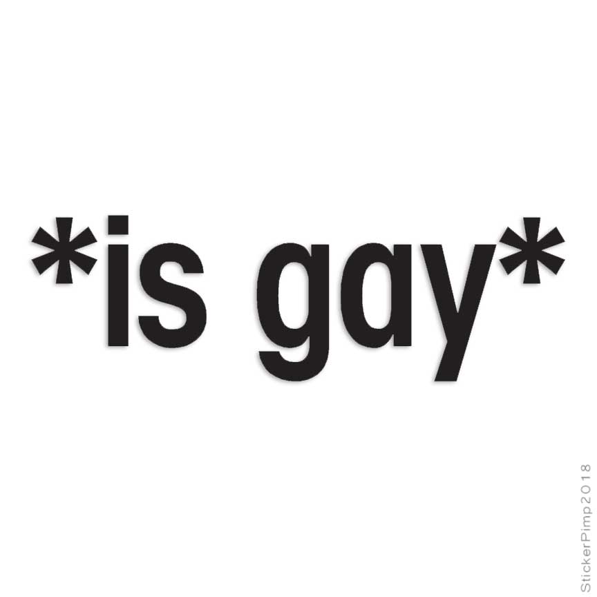 Is Gay Emote Star, Vinyl Decal Sticker, Multiple Colors & Sizes #1564