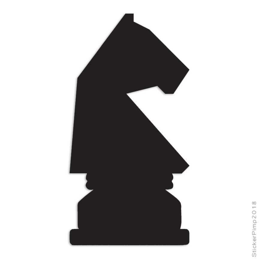 Chess Knight Horse, Vinyl Decal Sticker, Multiple Colors & Sizes #163