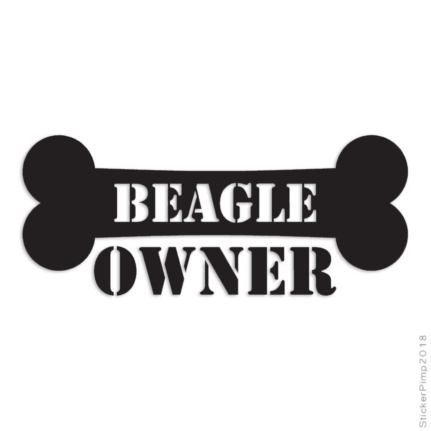 Beagle Owner Bone, Vinyl Decal Sticker, Multiple Colors & Sizes #1650