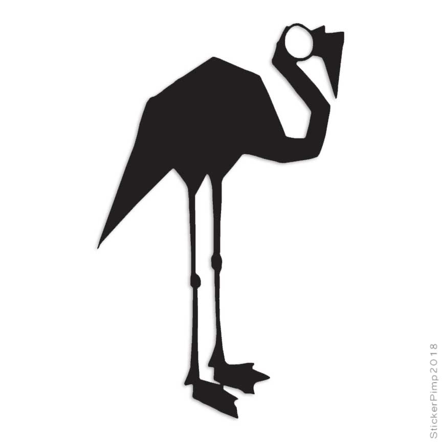 Flamingo Monster Art, Vinyl Decal Sticker, Multiple Colors & Sizes #1767