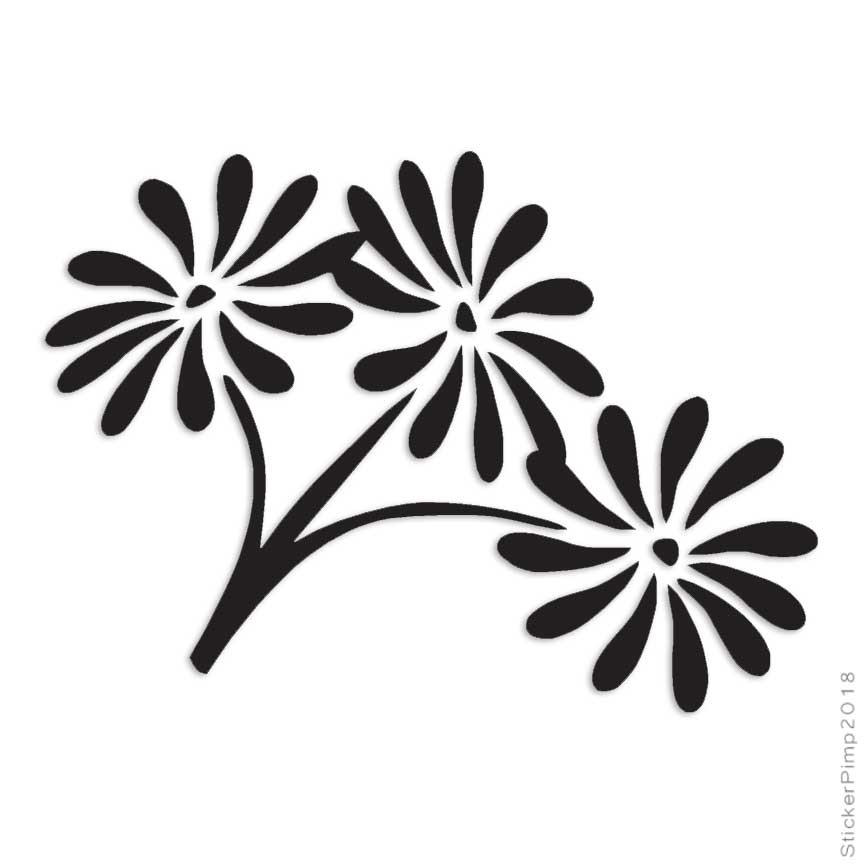 Daisy Bouquet Flowers, Vinyl Decal Sticker, Multiple Colors & Sizes #193