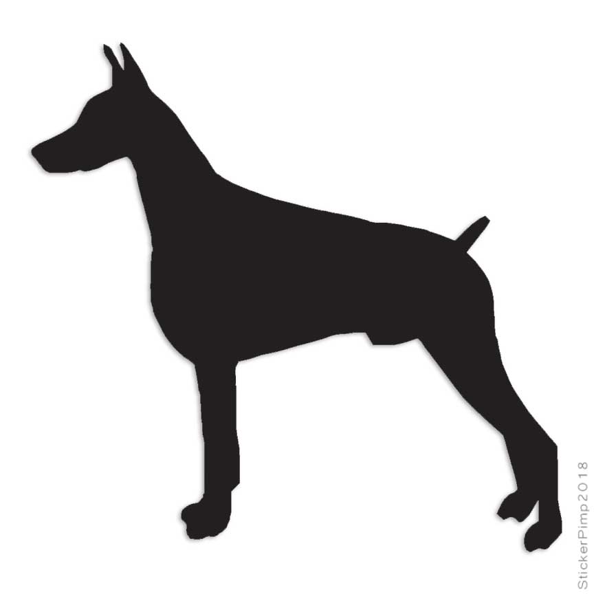 Doberman Dog Decal Sticker Choose Color Large Size #lg1945