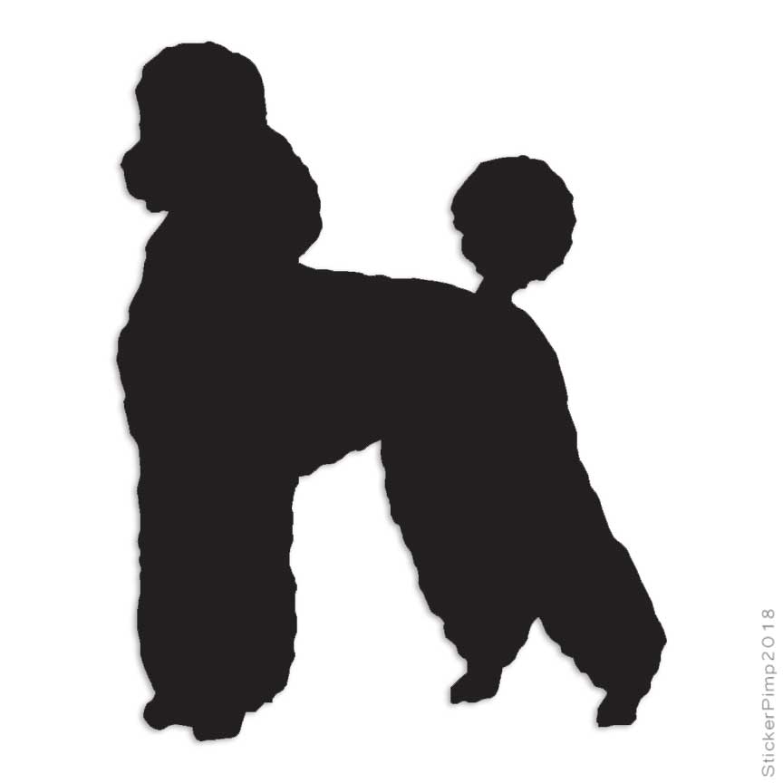 Poodle Dog Breed, Vinyl Decal Sticker, Multiple Colors & Sizes #1995