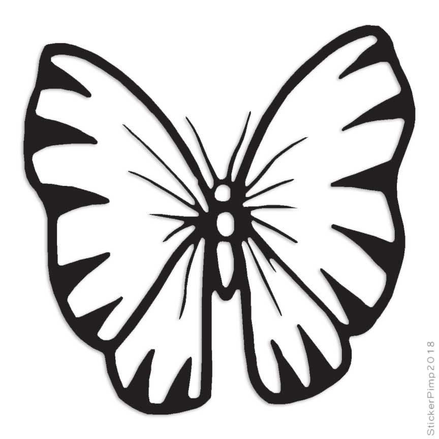 Butterfly Moth Art Monarch, Vinyl Decal Sticker, Multiple Colors & Sizes #2244