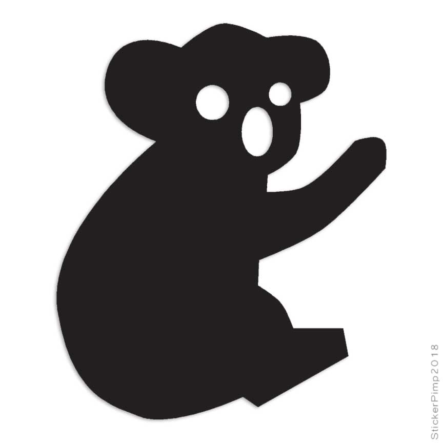 Cute Koala Bear, Vinyl Decal Sticker, Multiple Colors & Sizes #2341
