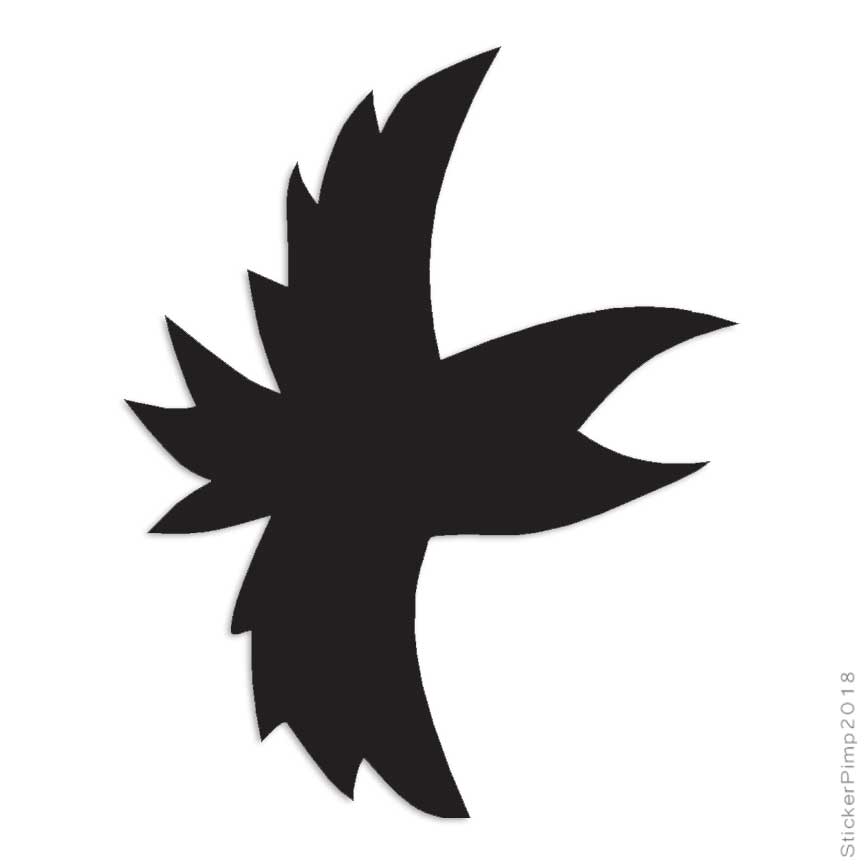 Flying Crow Raven Art, Vinyl Decal Sticker, Multiple Colors & Sizes #2365