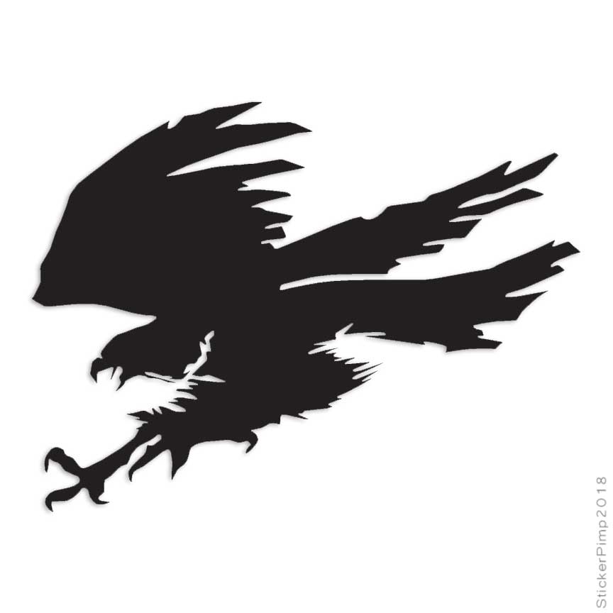 Hawk Falcon Eagle, Vinyl Decal Sticker, Multiple Colors & Sizes #258
