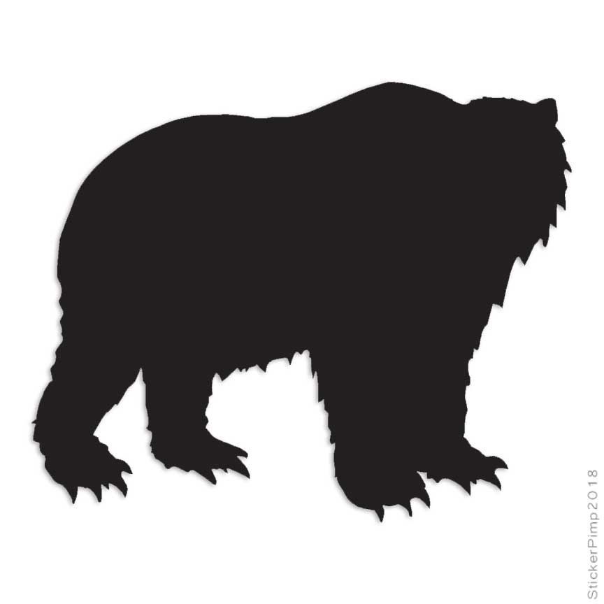Bear Grizzly Kodiak, Vinyl Decal Sticker, Multiple Colors & Sizes #2794