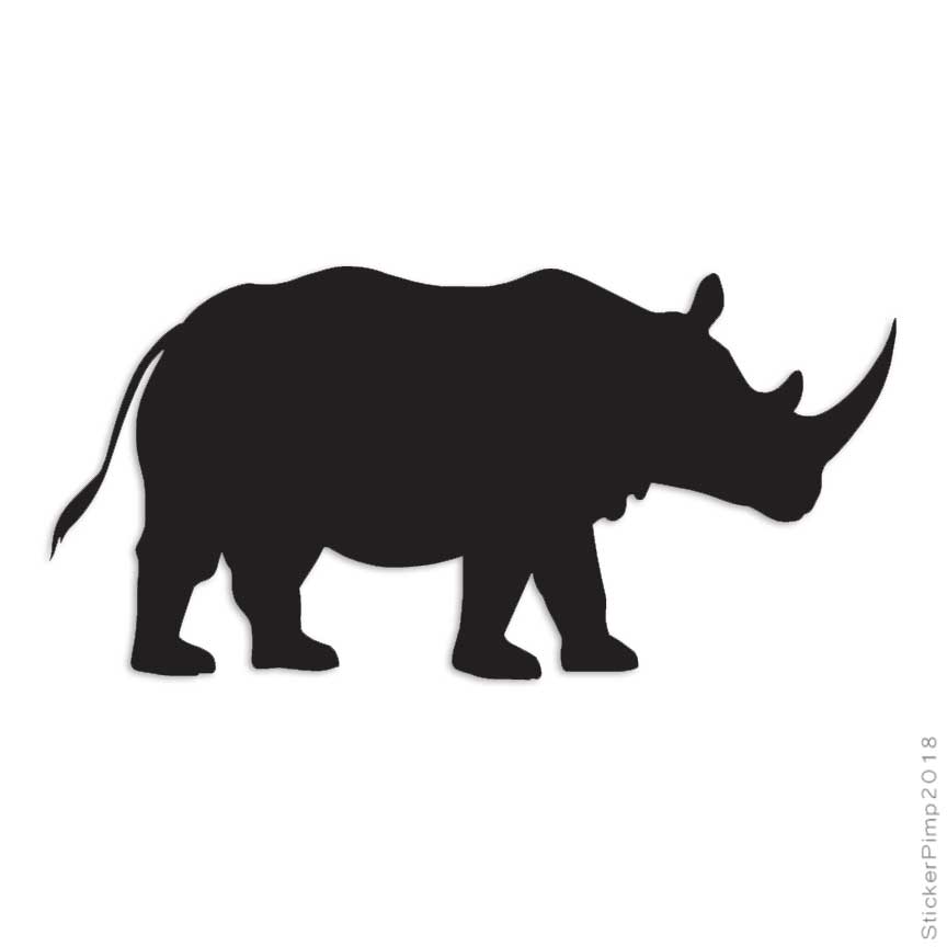 Rhino Rhinoceros Horn, Vinyl Decal Sticker, Multiple Colors & Sizes #2804