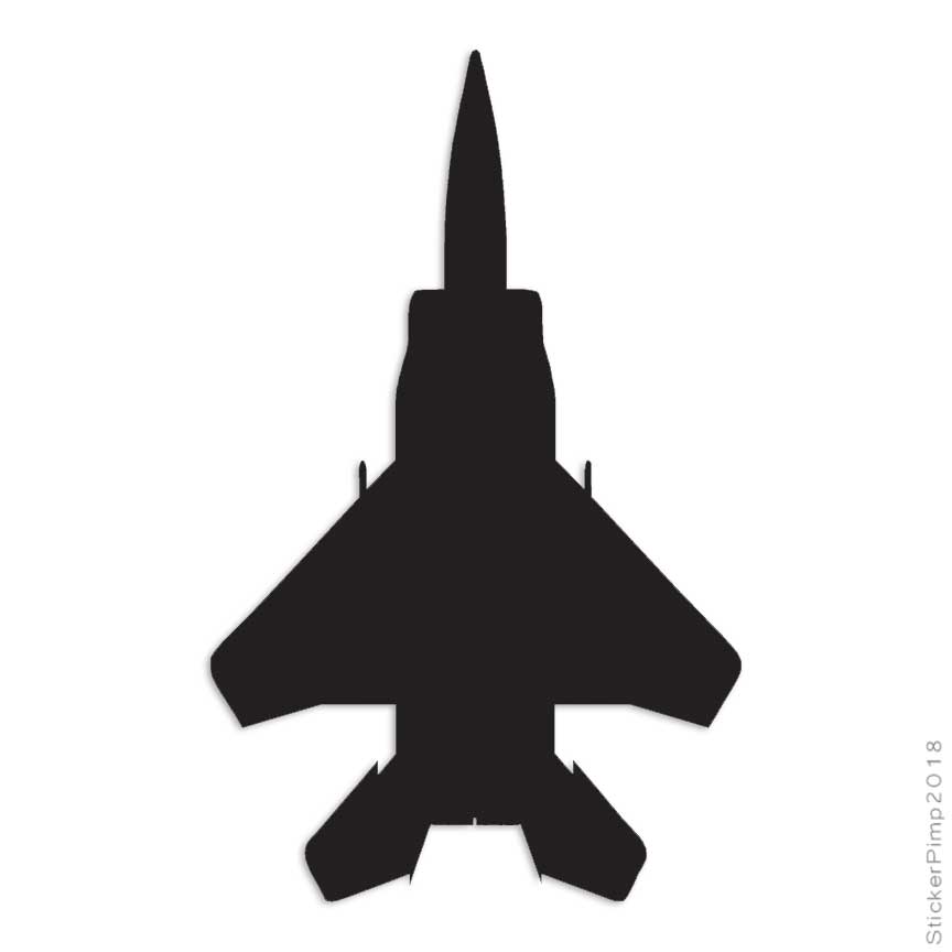 Fighter Jet Military, Vinyl Decal Sticker, Multiple Colors & Sizes #2834