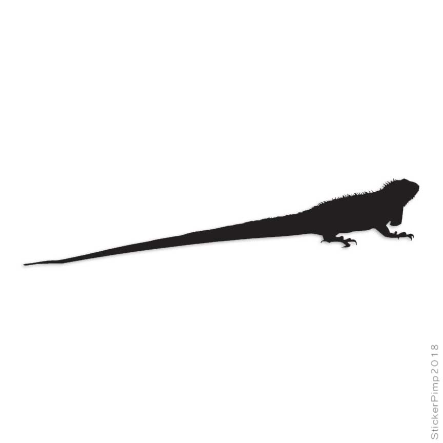 Iguana Lizard Reptile, Vinyl Decal Sticker, Multiple Colors & Sizes #2855