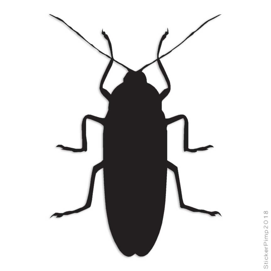 Roach Cockroach Bug, Vinyl Decal Sticker, Multiple Colors & Sizes #2887