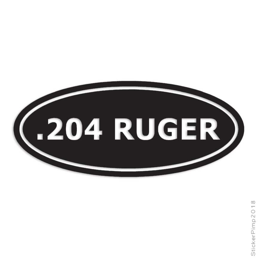 Ammo .204 Ruger, Vinyl Decal Sticker, Multiple Colors & Sizes #30