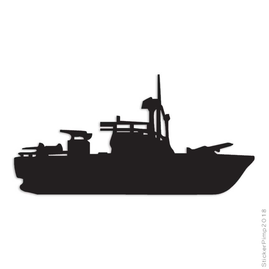 Ship Navy Torpedo Boat, Vinyl Decal Sticker, Multiple Colors & Sizes #3026
