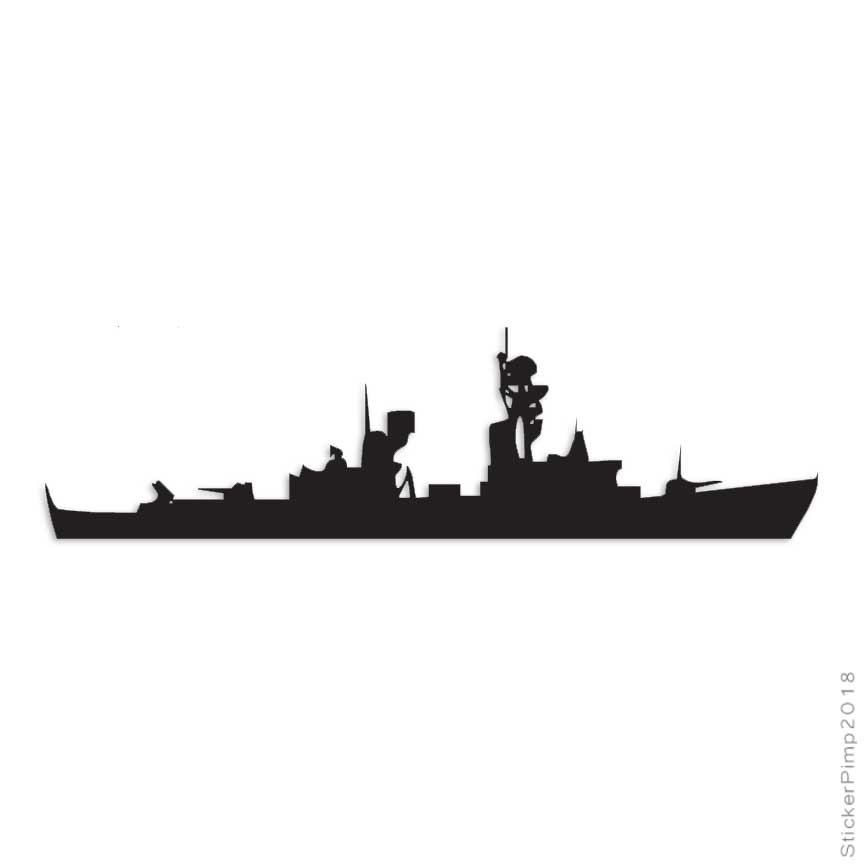 Ship Boat Navy Frigate, Vinyl Decal Sticker, Multiple Colors & Sizes #3032