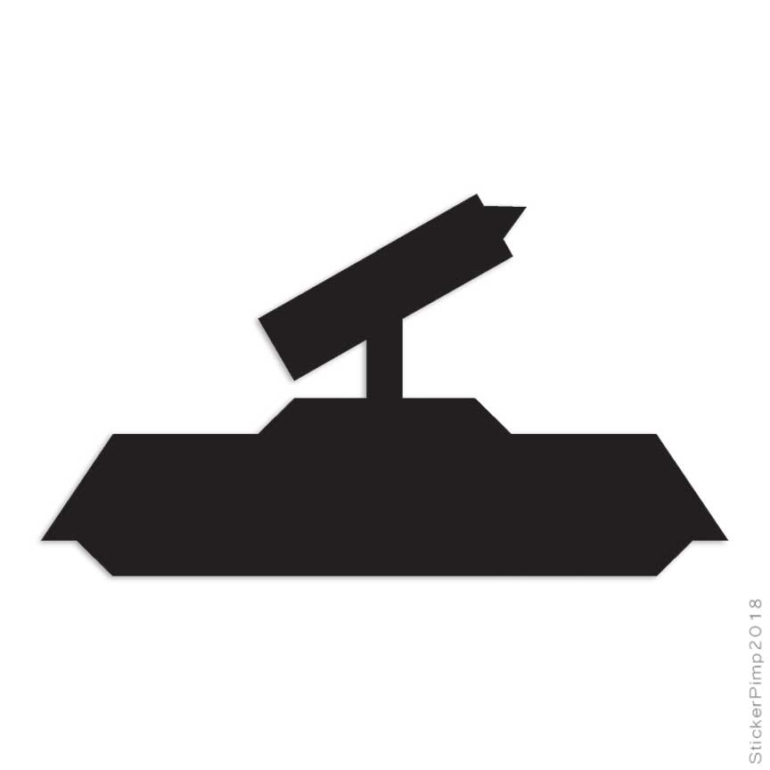 Block Toy Missile Tank, Vinyl Decal Sticker, Multiple Colors & Sizes #3054