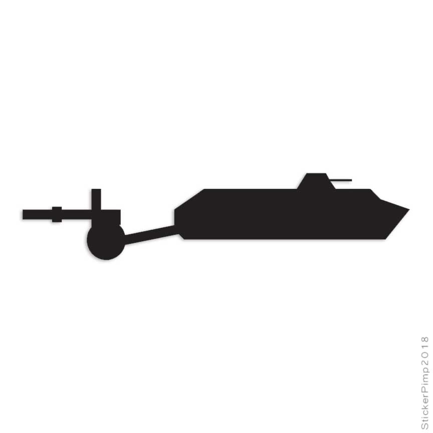 Toy Tank Cannon Artillery, Vinyl Decal Sticker, Multiple Colors & Sizes #3060