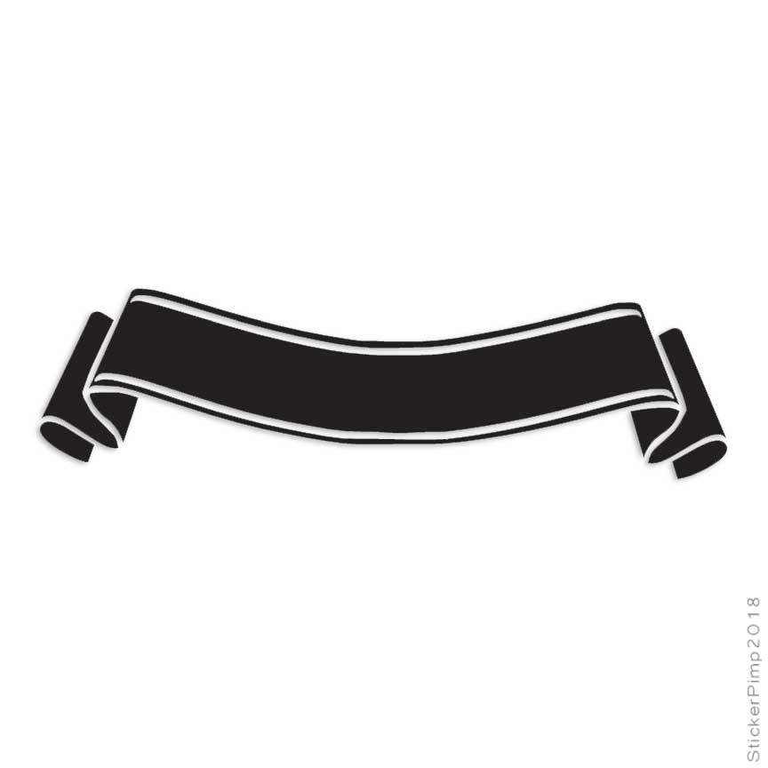 Banner Decorative, Vinyl Decal Sticker, Multiple Colors & Sizes #3089