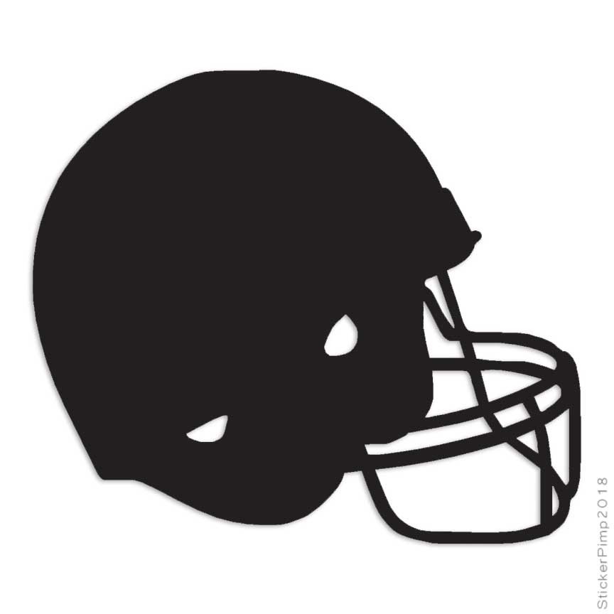 Football Helmet Sports, Vinyl Decal Sticker, Multiple Colors & Sizes #326