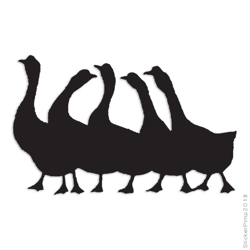Flock of Geese, Vinyl Decal Sticker, Multiple Colors & Sizes #340