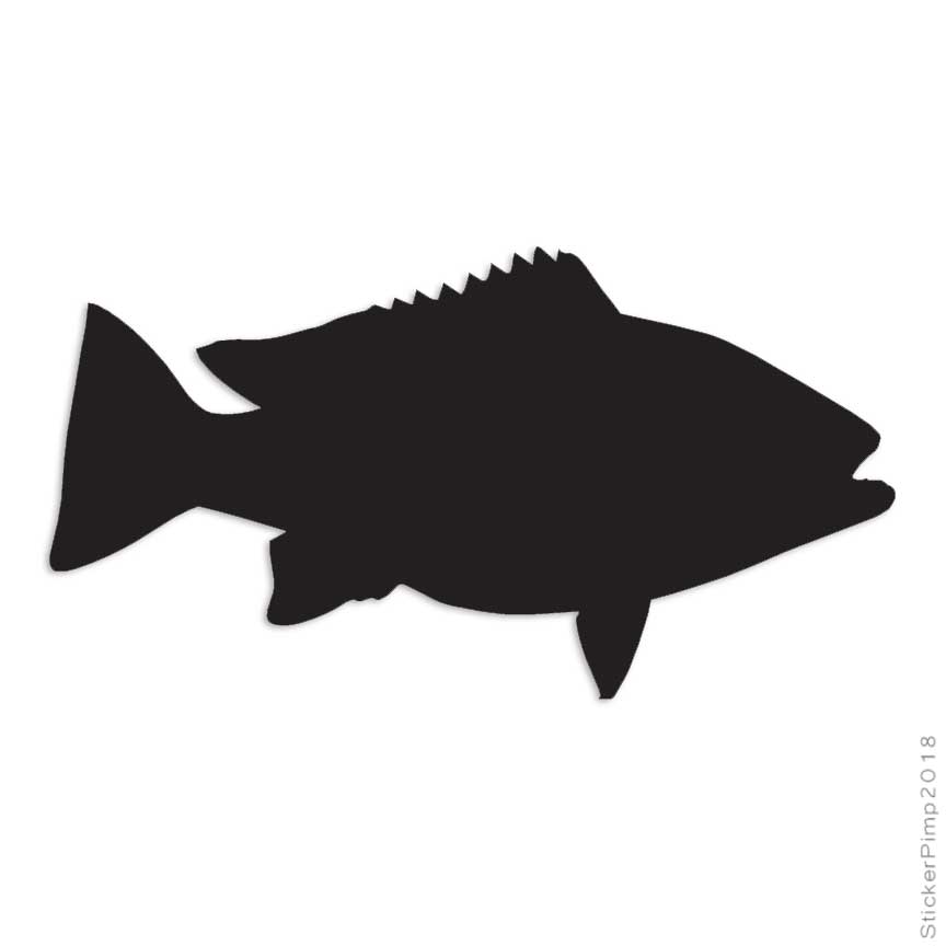 Snapper Fish, Vinyl Decal Sticker, Multiple Colors & Sizes #3696