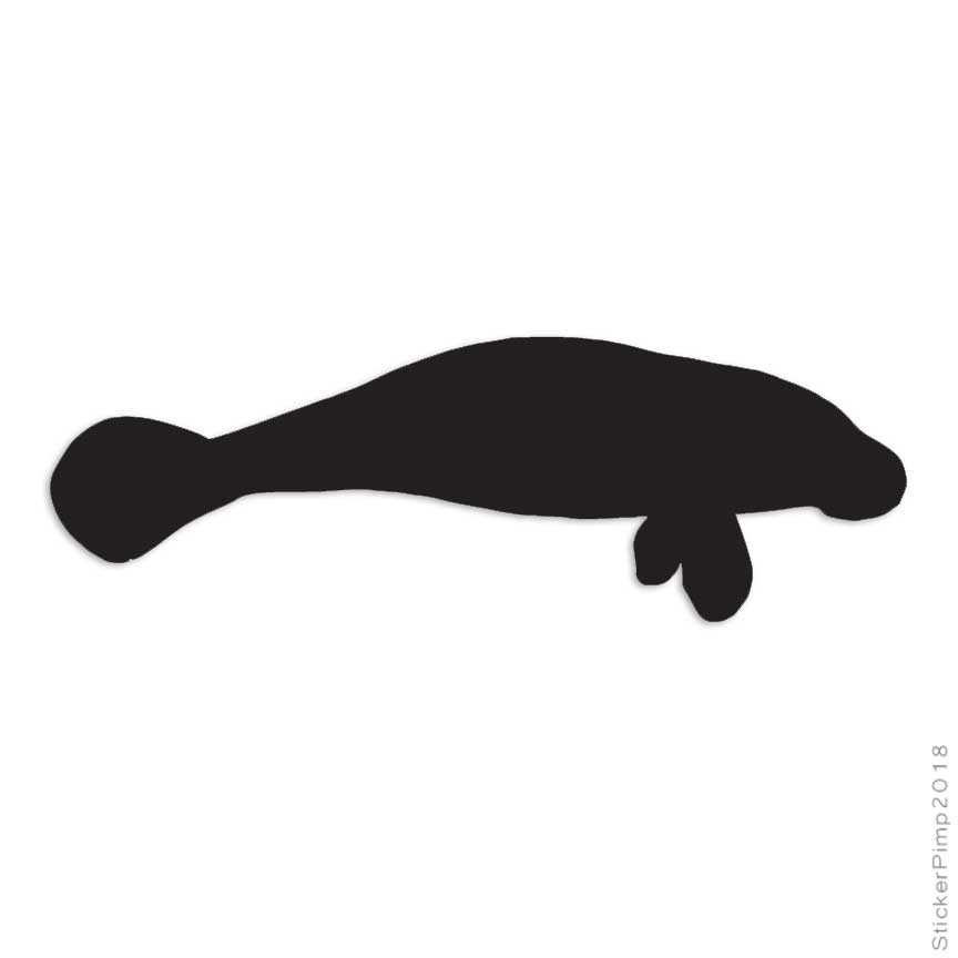 Manatee Sea Cow, Vinyl Decal Sticker, Multiple Colors & Sizes #3700