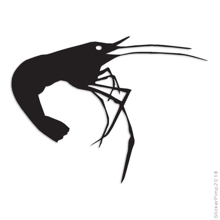 Shrimp Prawn, Vinyl Decal Sticker, Multiple Colors & Sizes #3702