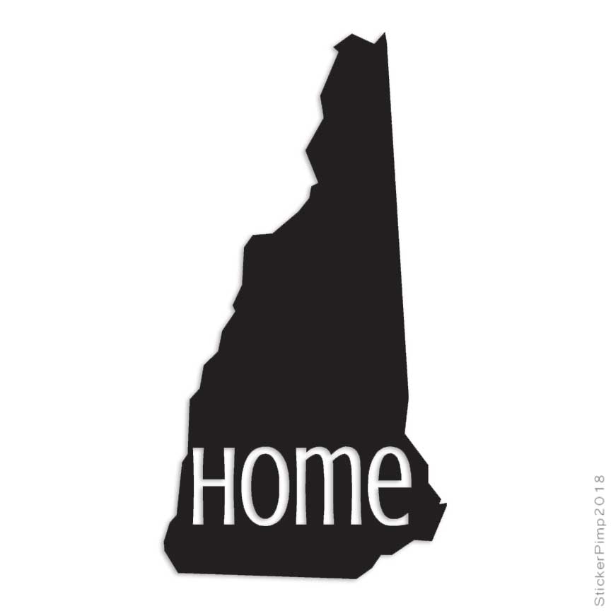 New Hampshire Home State, Vinyl Decal Sticker, Multiple Colors & Sizes #3831
