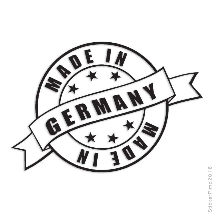 Made In Germany Stamp Logo, Vinyl Decal Sticker, Multiple Colors & Sizes #3941