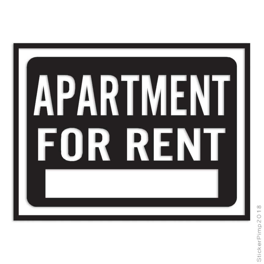 Apartment For Rent Business, Vinyl Decal Sticker, Multiple Colors & Sizes #4003
