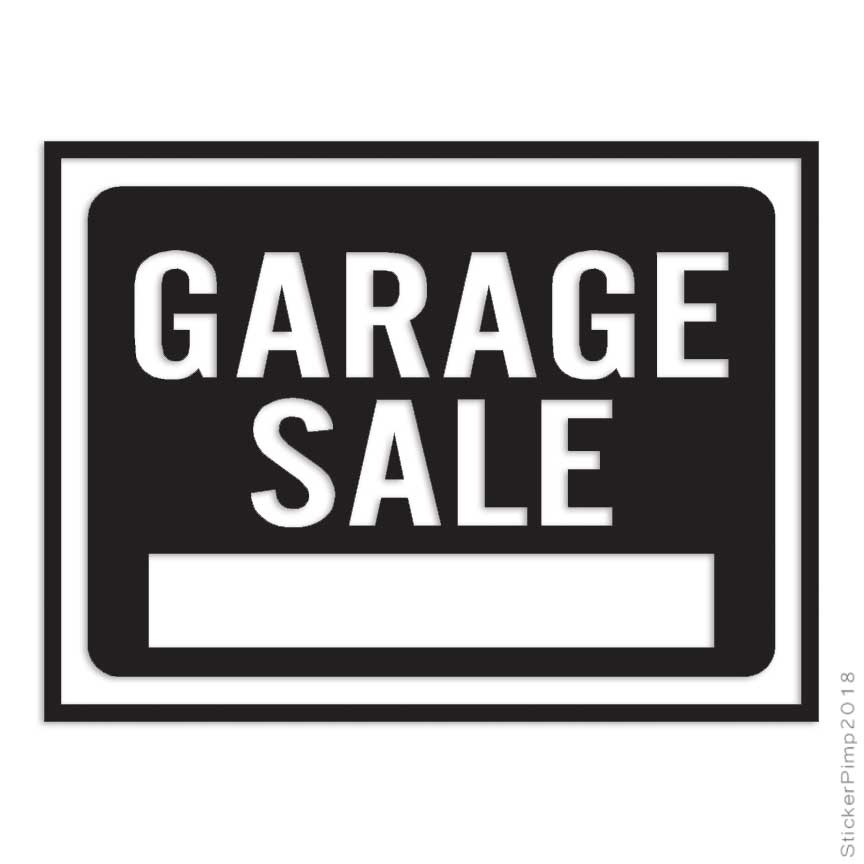 Garage Sale Business Sign, Vinyl Decal Sticker, Multiple Colors & Sizes #4005