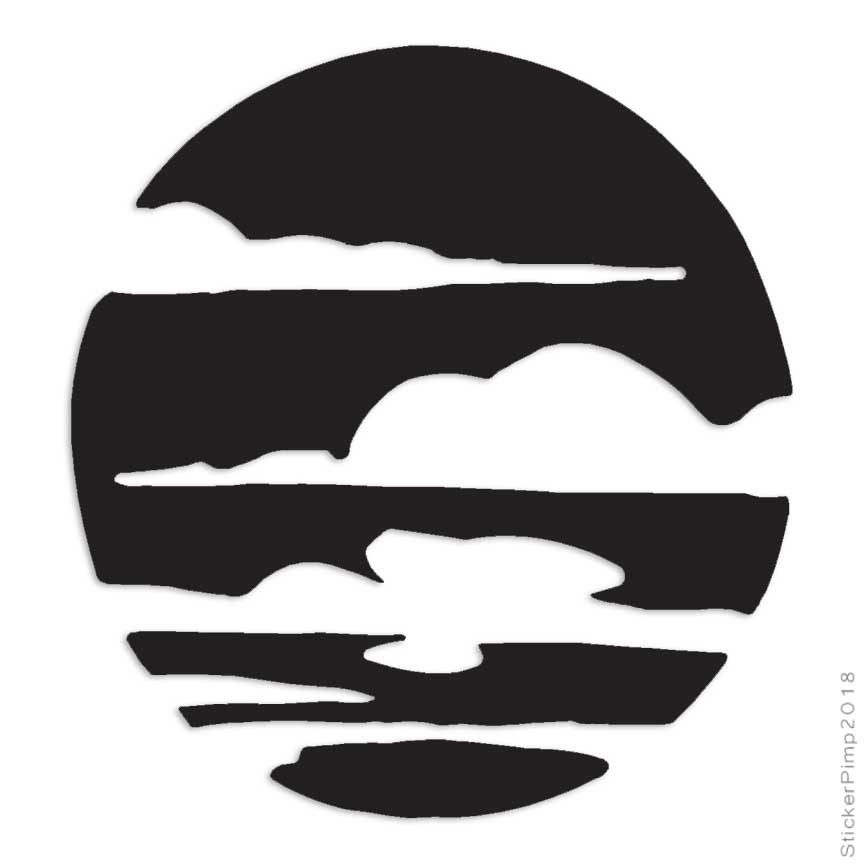 Moon Cloudy, Vinyl Decal Sticker, Multiple Colors & Sizes #456