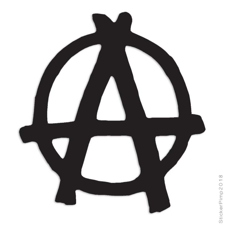 Anarchy Symbol, Vinyl Decal Sticker, Multiple Colors & Sizes #46
